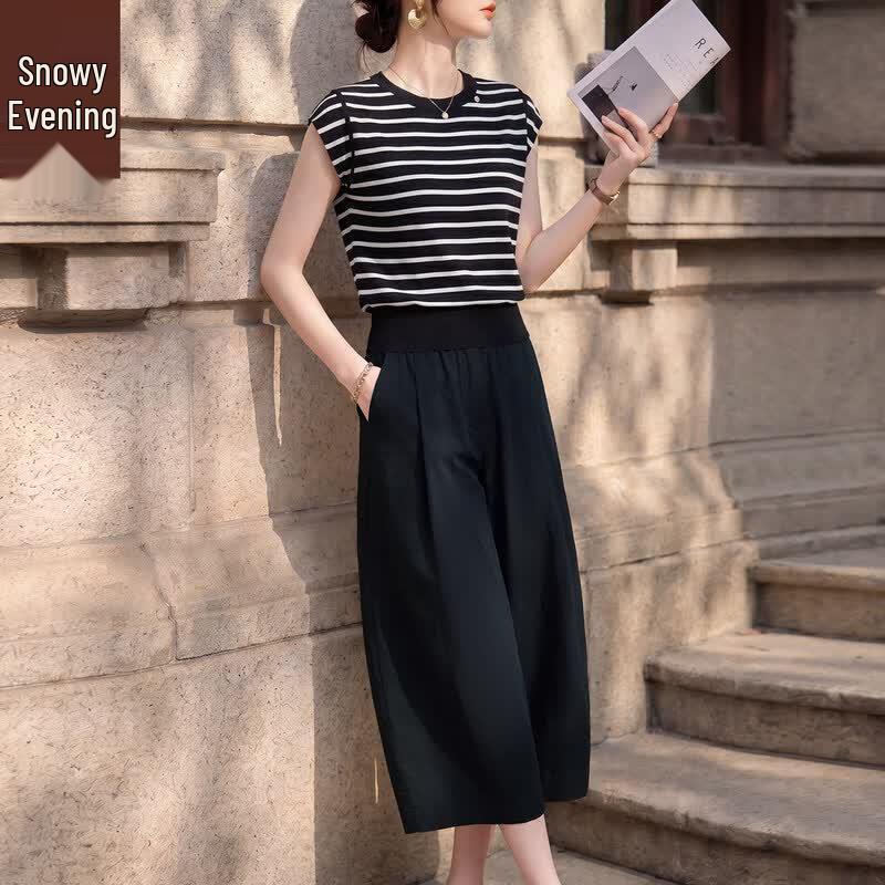XUEXI Women s Ice Silk Two-Piece Summer Set 2XL
