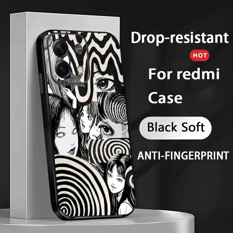

Thriller Cool Tomie junji anime Phone Case For Redmi Note 14 13 12 11 Pro Plus S 5G 14C A3 Soft Black Phone Cover Redmi Note 14 Pro+ 5G (Global)