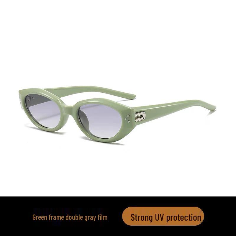 High-End Cat Eye Retro Sunglasses - Unisex, Internet Celebrity Style, Small Frame, Summer UV Protection