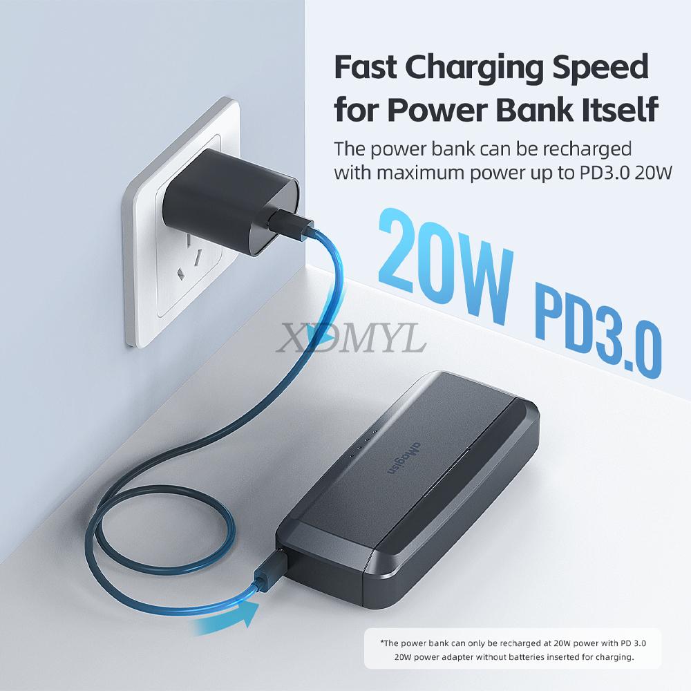 Battery Charge Box For Insta360 X4/Insta360 Ace/Pro Fast Charging Mobile Power Bank Charger Case For DJI Action 4/3 Accessories