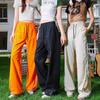 Summer New Mesh Splicing Quick-drying Casual Pants Lazy Wide-leg Pants Drape Thin Pants Are Available In One Piece.