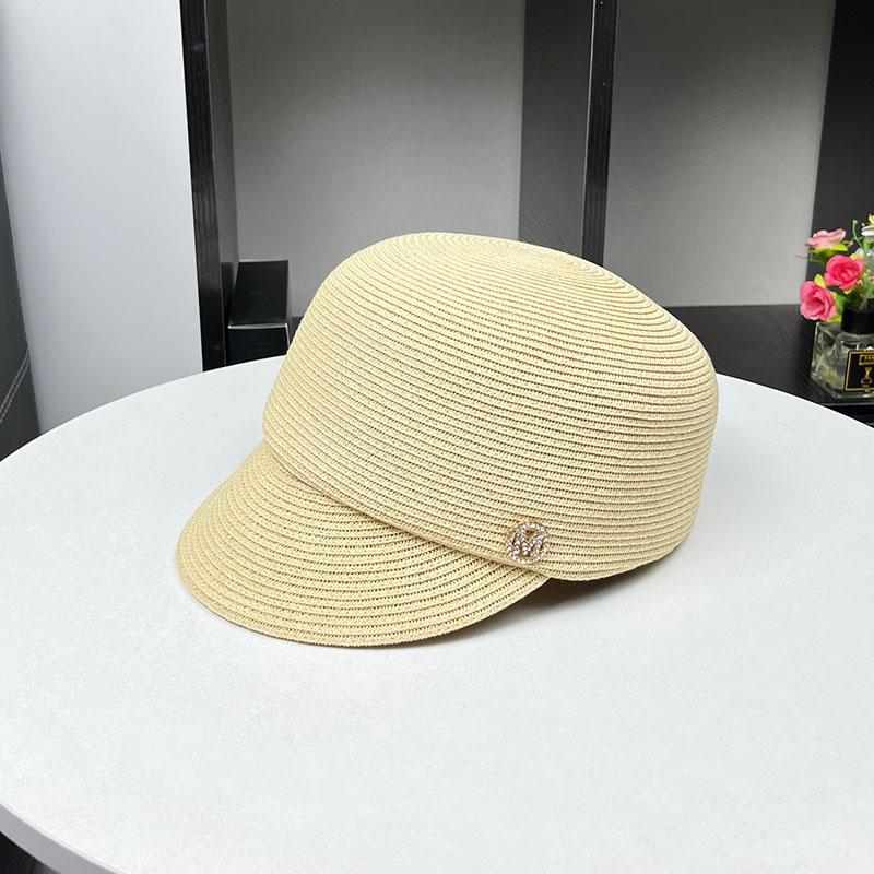 

Summer travel shopping, sunscreen, straw cap, children s breathable top hat, sweet and cute equestrian hat Adjustable 54-57.5cm бежевый