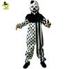 Costume de clown diabolique de jeu vidéo pour enfants pour Halloween, costume de scène de fête de clown tueur noir et blanc pour enfants