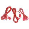 Ac Power Cord White Black Red Line With On/Off Switch Button Cables Wire Two-Pin Plug Cable Extension Cords Adapter