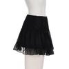 Spring/Summer Ballet Style High Waist Black Lace A-line Skirt for Women