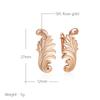 Fashion Glossy Dangle Earrings For Women  Rose Gold Color Simple Ethnic Pattern High Quality Daily Fine Jewelry