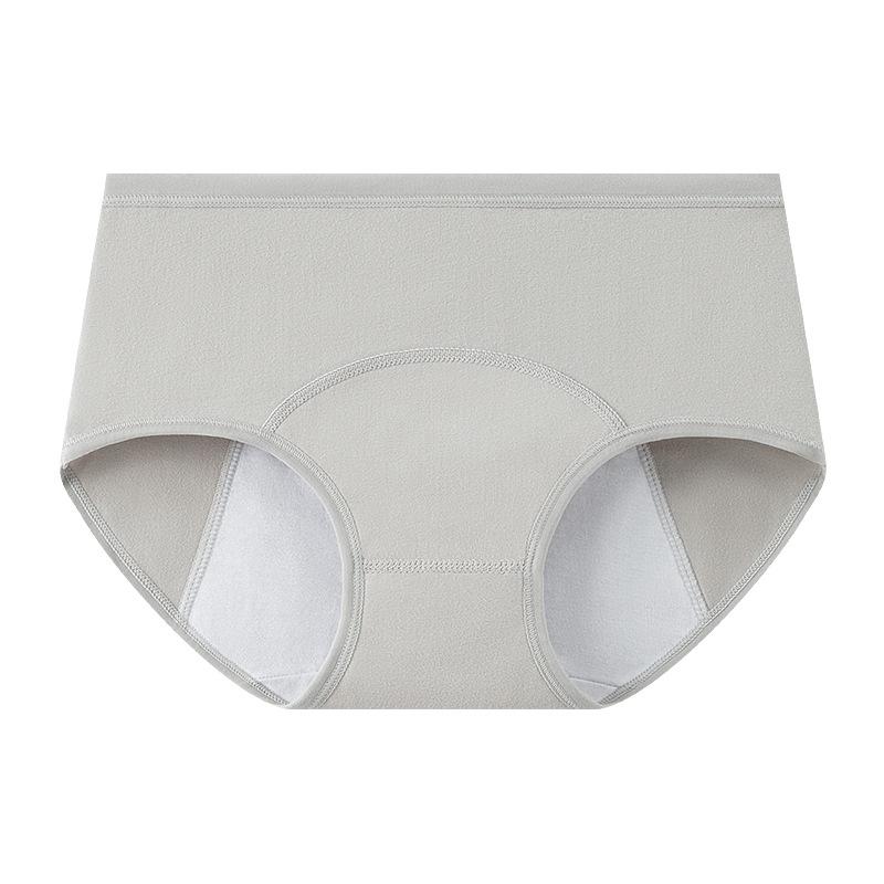 Bragas menstruales fisiológicas de algodón de cintura media para mujer, tallas grandes, con protección antifugas, delanteras y traseras.