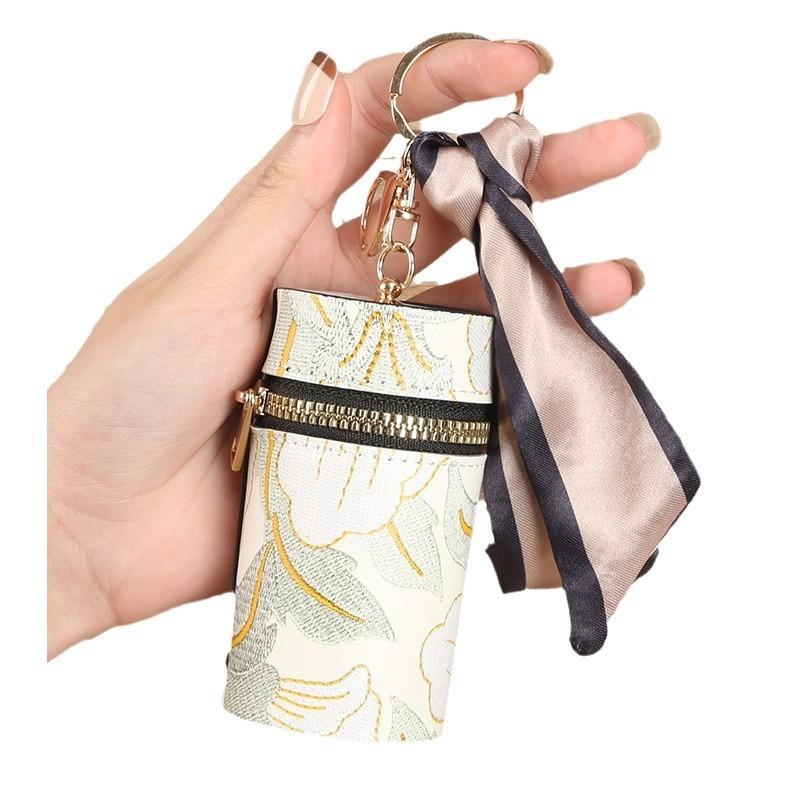 1PC new women's fashion change bag retro cute girl mouth red envelope student portable wallet earphone bag key bag