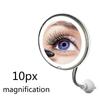 10X LED Mirror Makeup Mirror Flexible Mirror illuminated Magnifying Vanity Mirrors with Light Make up Bathroom Mirrors