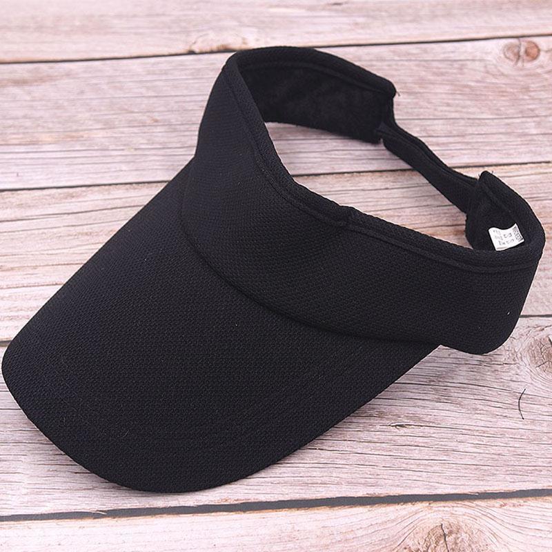 Empty top hat Women's sunscreen hat Outdoor running visor Solid color topless sports hat Couple men's and women's caps