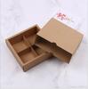 10pcs 4 Holes Kraft Paper Cake Box Moon Cake Souffle Gift Box Frosted Cover Drawer Cupcake Box and Packaging