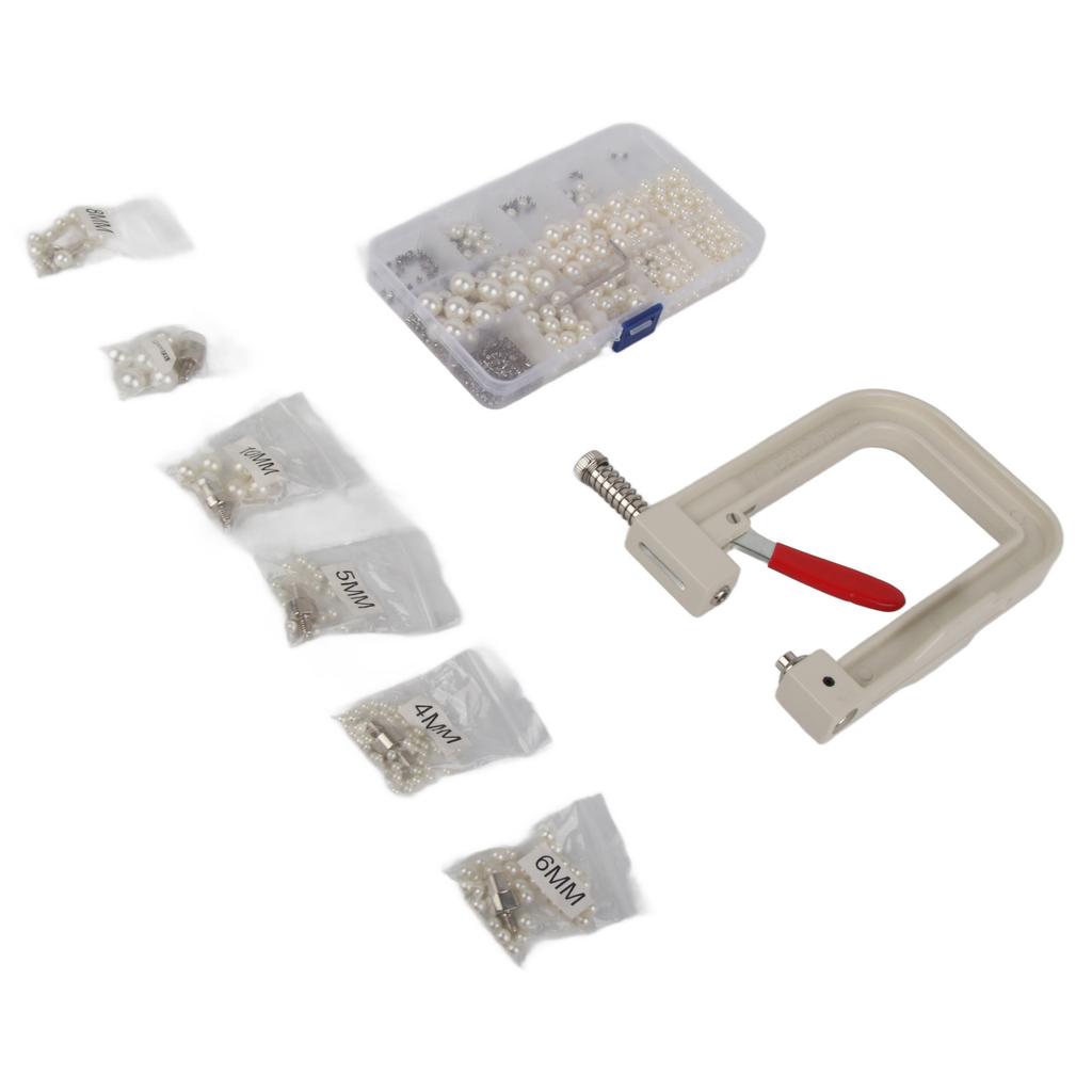 Pearl Setting Machine Kit with Hand Press Machine Pearls Accurate Positioning Manual Pearl Setting Machine for DIY