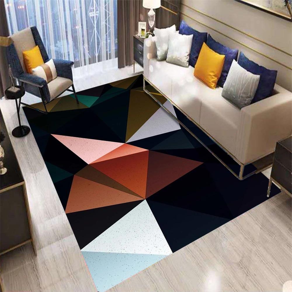 

Luxury Area Mat Premium for Living Room Bedroom Office and Outdoor Beige and Brown Geometric Pattern Comfortable Mats Decor INS 40cmX60cm