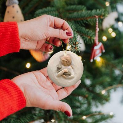 Christmas Ornament for Horse Lovers Hugging Horse Acrylic Pendant Christmas Tree Hanging Decoration Holiday Gifts for Girls Women Cowgirls