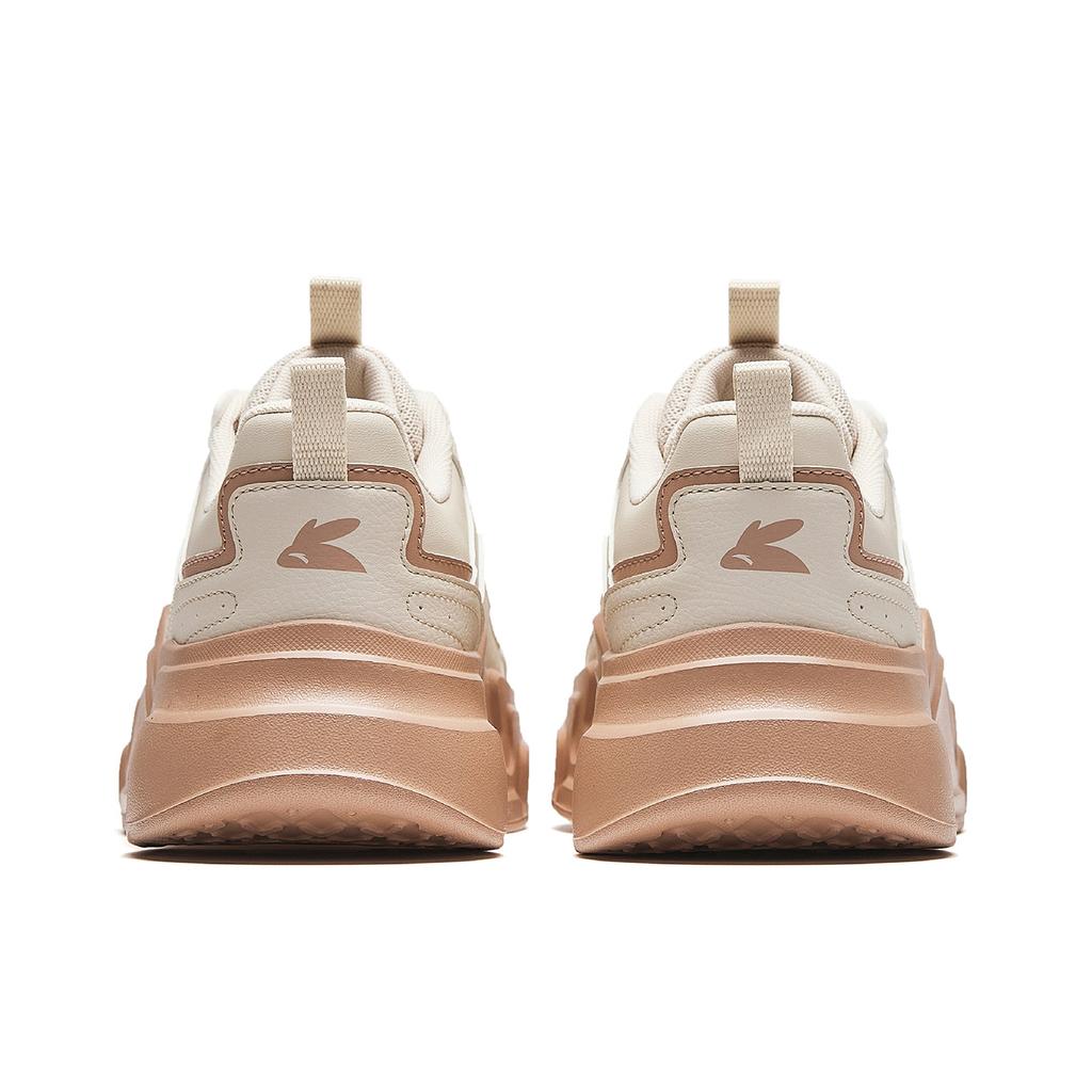 Anta Rabbit Shoes Abrasion Resistant Slip Resistant Casual Shoes Women's White Brown 922618851-4