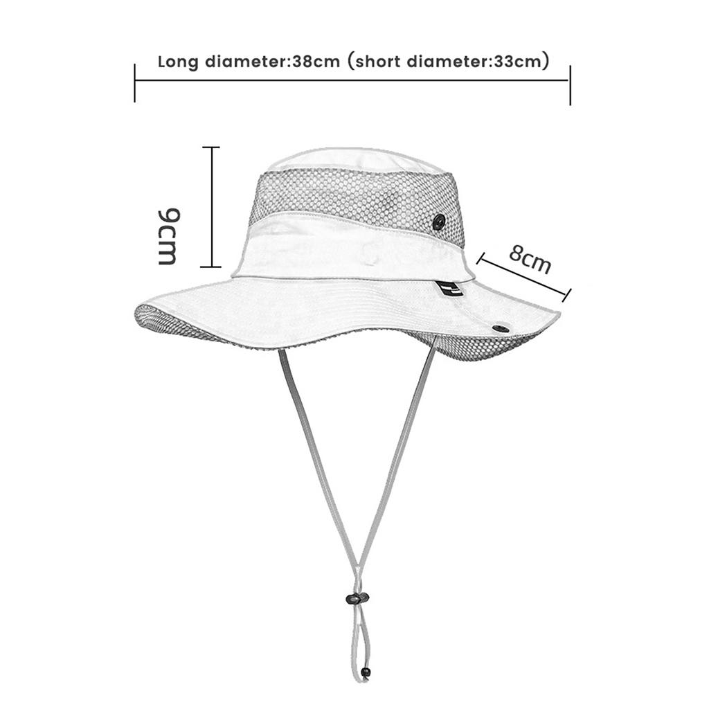 Outdoor Sun Hat For Men Women Summer UPF50 UV Protection Sunshade Wide Brim Bucket Fishing Hat For Outdoor Hiking Fishing Camping