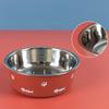New Double-layer Thickened Suction Cup Dog Bowl Non-slip Pet Bowl Stainless Steel Dog Bowl Cat Bowl