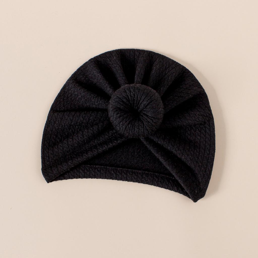 Hair Accessory Girl Warmth Hat Spring Autumn Waffle Crochet Knit Donut Beanie For Baby Infant Solid Color Turban Kid Fashion