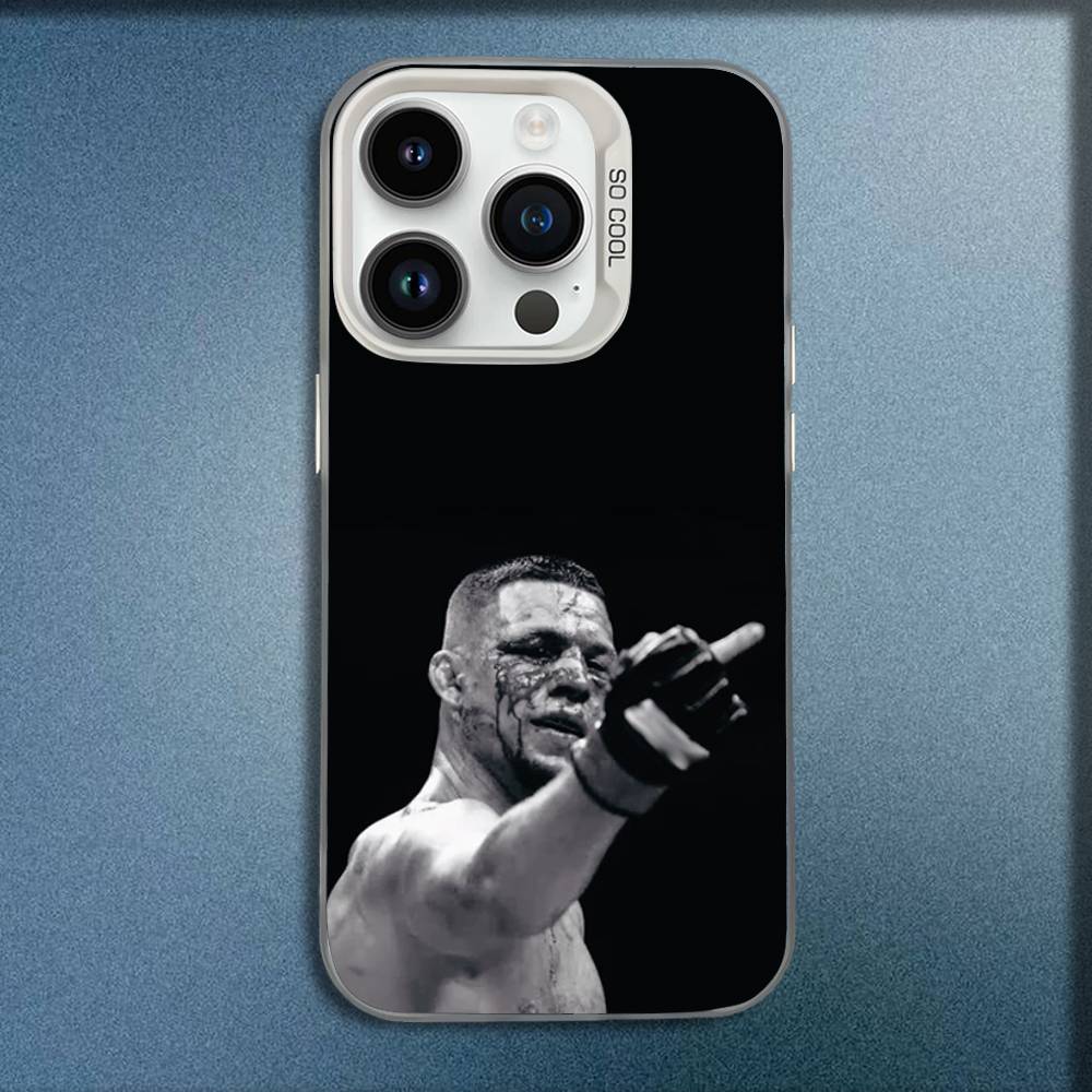 N-Nate D-Diaz Phone Case For iPhone 16,15,14,13,12,11,Mini,Pro,E,MAX White Candy Matte Shockproof Cover