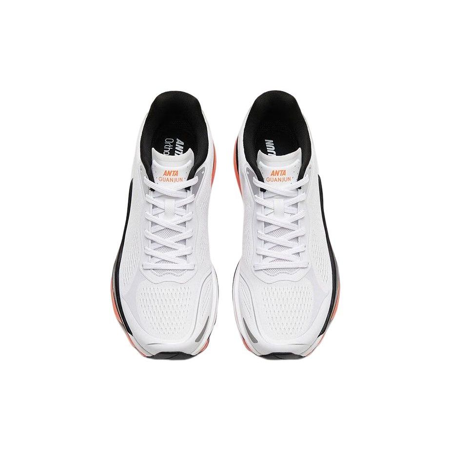 Anta Star Ring Elite Champion Shock Absorption Non-Slip Wear-Resistant Low-Top Running Shoes Men Running Shoes White Black 112315561A-2