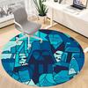 1pc Alien Illustration Office Round Area Rug, Under Office Chairs Bedroom Living Room Home Decor, Room Deco, Available in Various Sizes