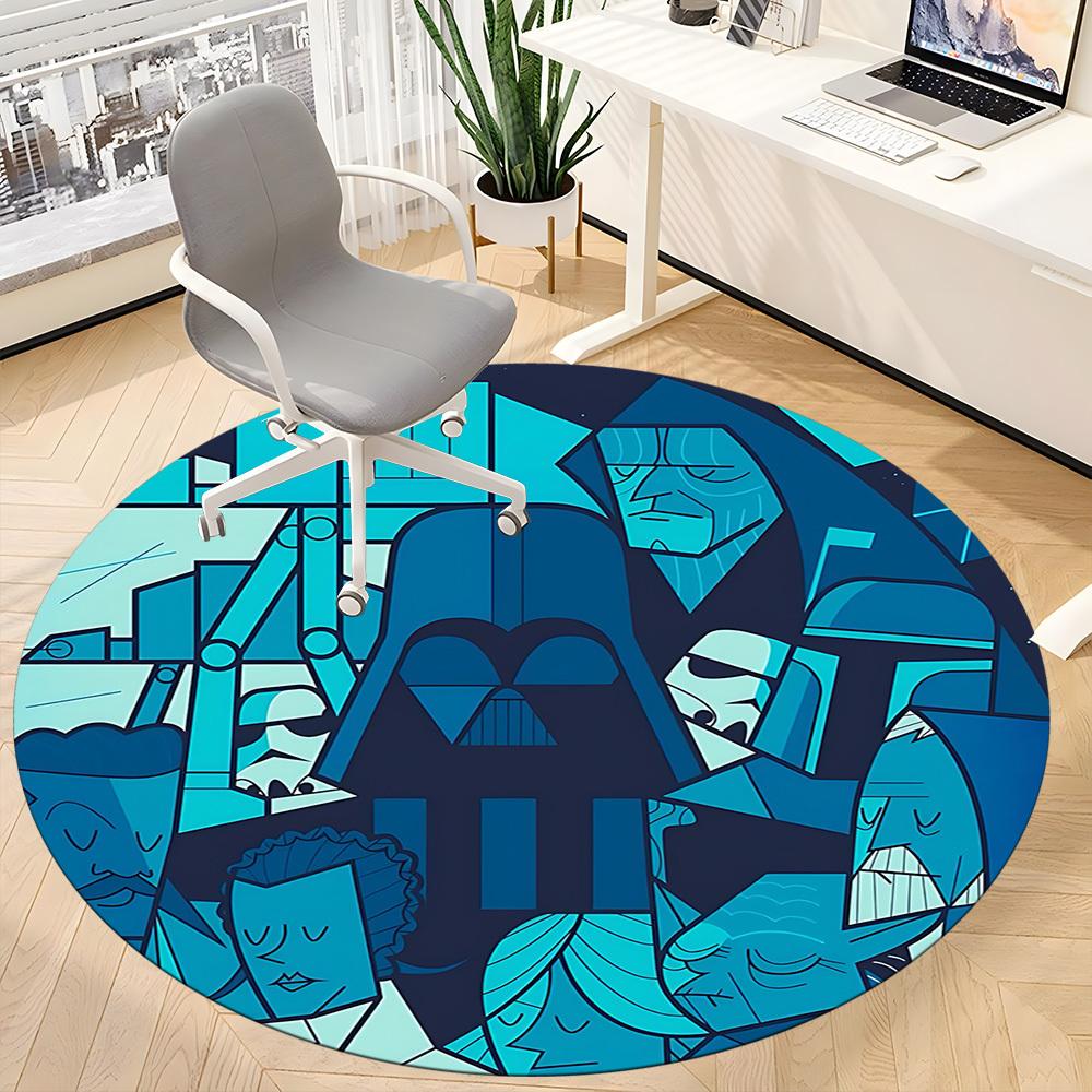 1pc Alien Illustration Office Round Area Rug, Under Office Chairs Bedroom Living Room Home Decor, Room Deco, Available in Various Sizes