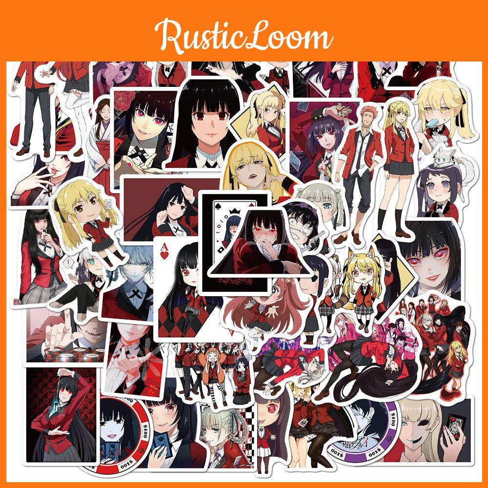 Removable Kakegurui Stickers Ideal For Phones Laptops And Refrigerators