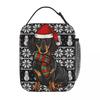 Dachshund O Cão Bolsa de Almoço Para Adulto Caixa de Almoço Bolsa Térmica Casual para Piquenique Bolsa Tote Conveniente de Oxford Sacos para Alimentos