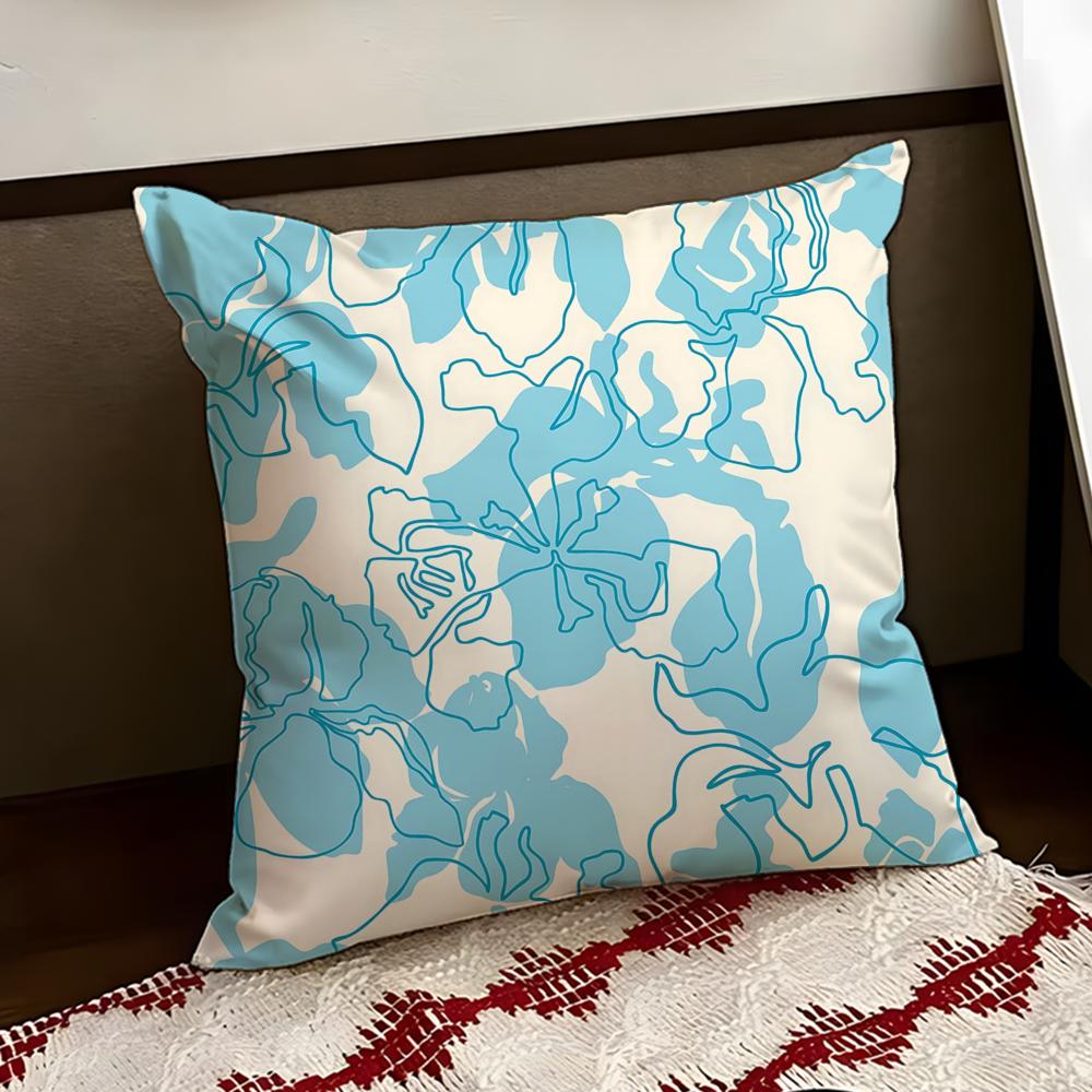 Blissful Dopamine Burst Floral Cushion Cover Reversible Soft Durable Pillow Cover Home Car MultiScene Use for Daily Comfort
