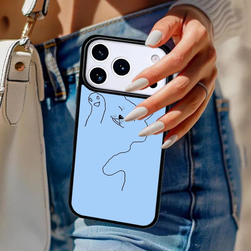 Minimalist Line Cat Phone Case For iPhone 17 Air 14 15 13 12 Max Cover For Apple 16e 11 Pro Max Plus Coque
