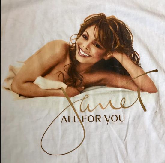 Перепечатка Дженет Джексон All For You Мировая Хлопковая Белая Мужская S-234XL Футболка Унисекс Футболка XL