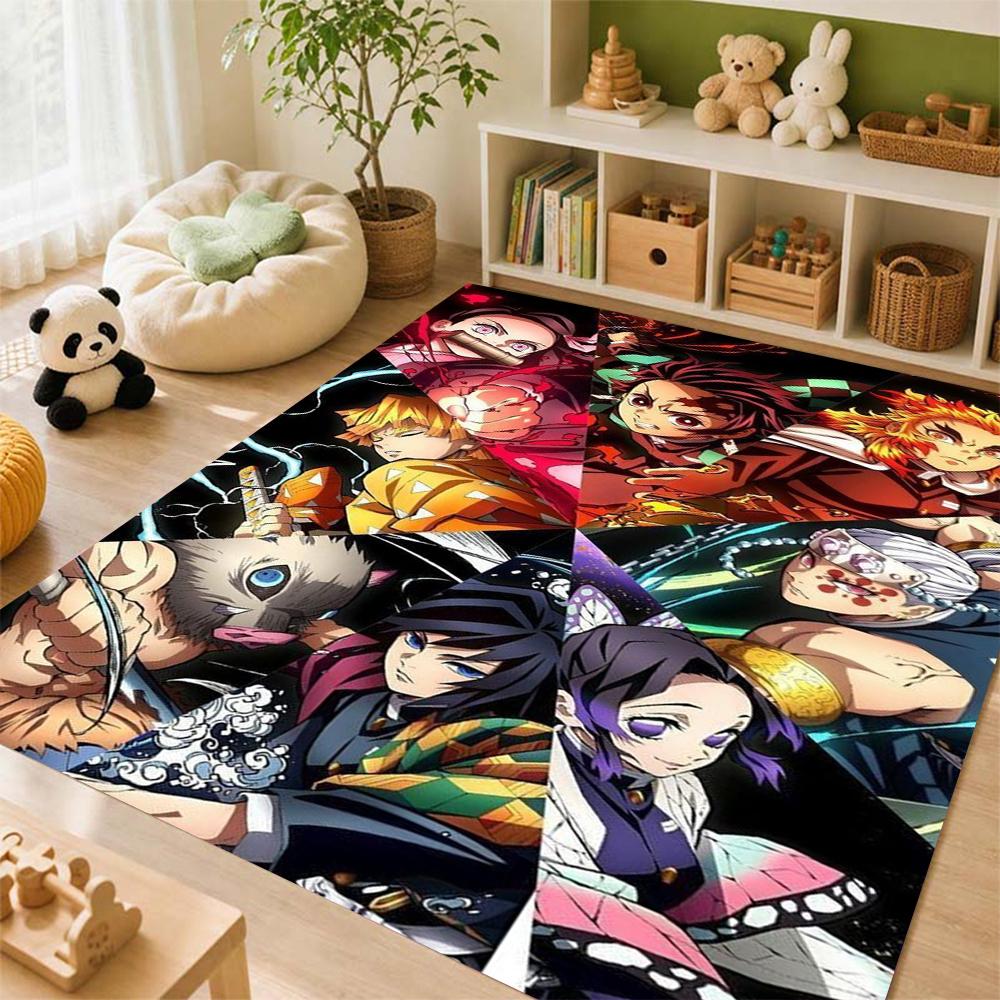 Demon Slayer Guardians Humanity Patterned Rug Allseason Carpet For Bedroom Kitchen Bathroom Home Decor Memorial Gift
