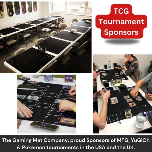 The Gaming Mat Company Extra Large 28.3" X 28.3" X 0.15" (4mm) Thick 2-Player MTG Playmat with Commander Deck Magic the Gathering Cards and Exile Zone