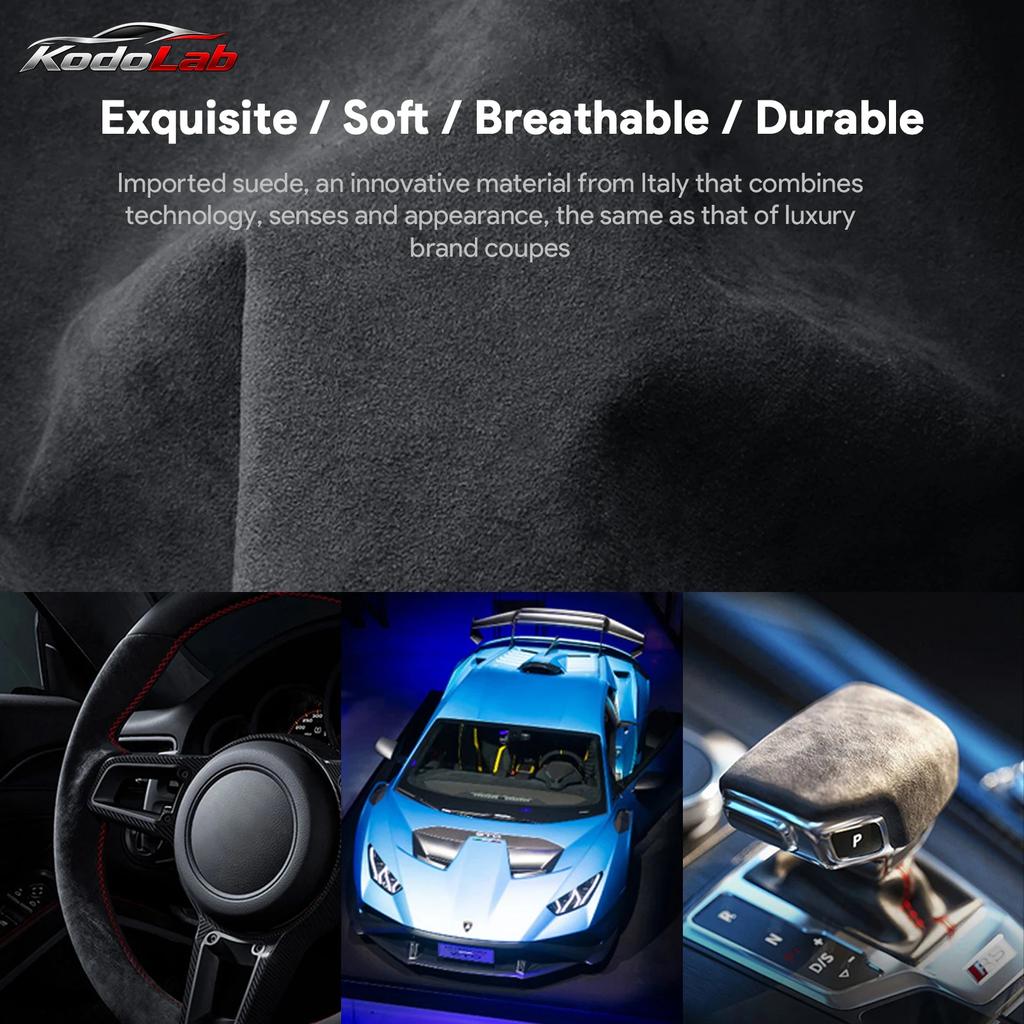 KodoLab Car Accessories Interior For Mazda 3 Axela 2019 2020-2025 Suede Gear Shift Panel Sticker Anti Scratch Wear Resistant
