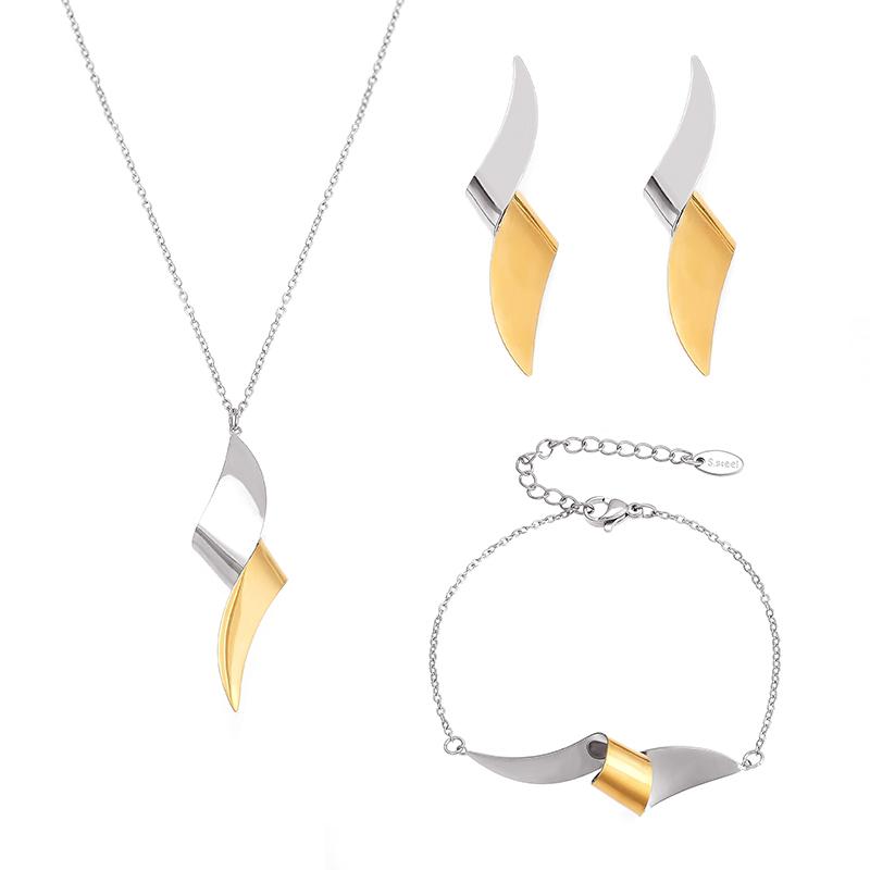 Tiny Chain Necklace Bracelet Matching Earring In Stainless Steel With Aesthetic Pendant Necklaces Bracelets Earrings For Women