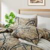 Tree Branch Duvet Cover Set Twin Queen Vintage Wood Grain Print Comforter Cover Soft Microfiber Reversible Farmhouse Bedding Set
