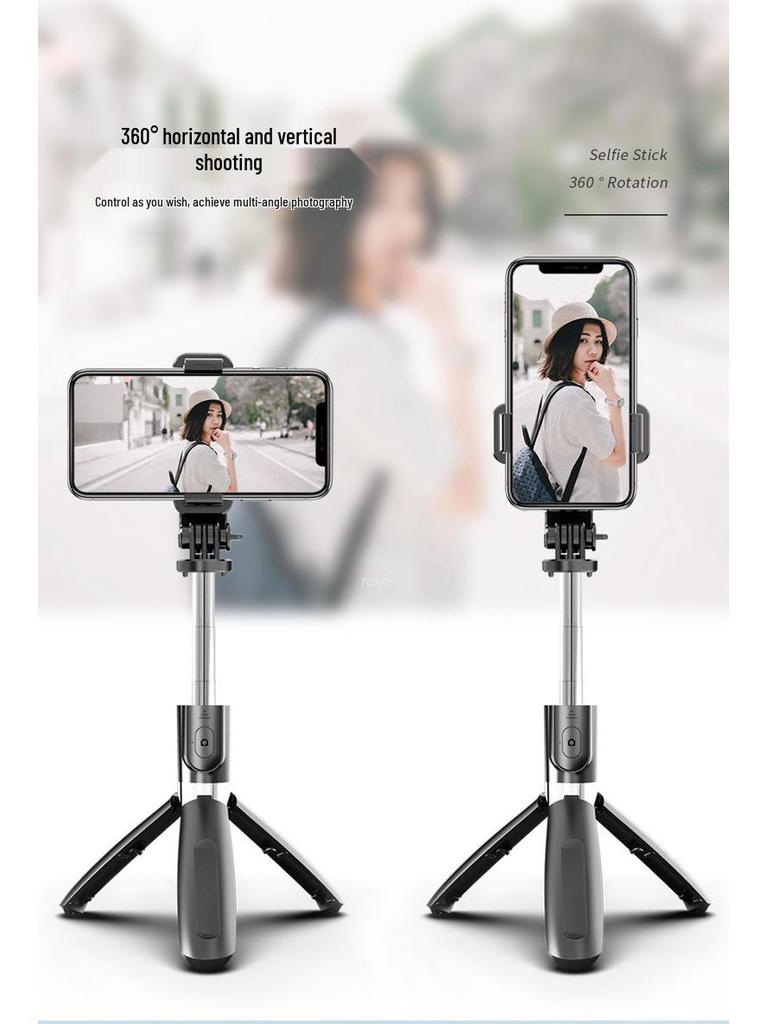 L02 Bluetooth Selfie-Stick & Stativ mit Fernbedienung für GoPro, 1 m lang, Universelles Foto-Tool.