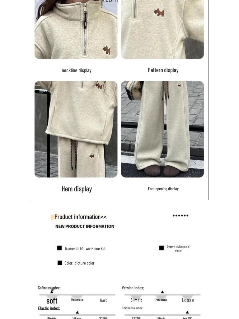 Dziewczęcy modny dres dwuczęściowy na wiosnę/jesień 2025