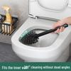 Wall-Mounted Soft Bristle Toilet Cleaning Set with Long Handle and Storage Rack