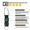 Multifunctional Compass Mountaineering Buckle with Thermometer Lanyard Compass Keychain