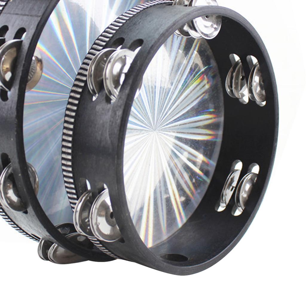 Strahlendes Tamburin Langlebiges Holz Tamburin Musikinstrument Kindergarten Früherziehung Handtrommel 8 Zoll