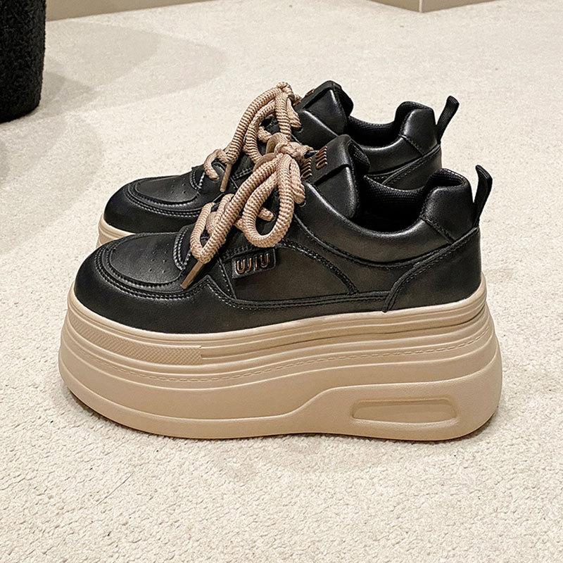 Platform muffin shoes women's new autumn versatile small height increase casual dad shoes