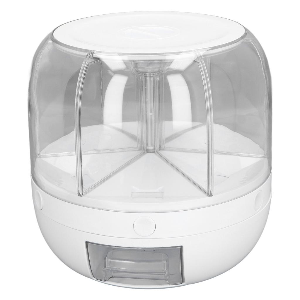 Rice Dispenser Multipurpose 360 Degree Rotation Food Grain Storage Container for Kitchen Beans Rice Small Grains 3.5kg