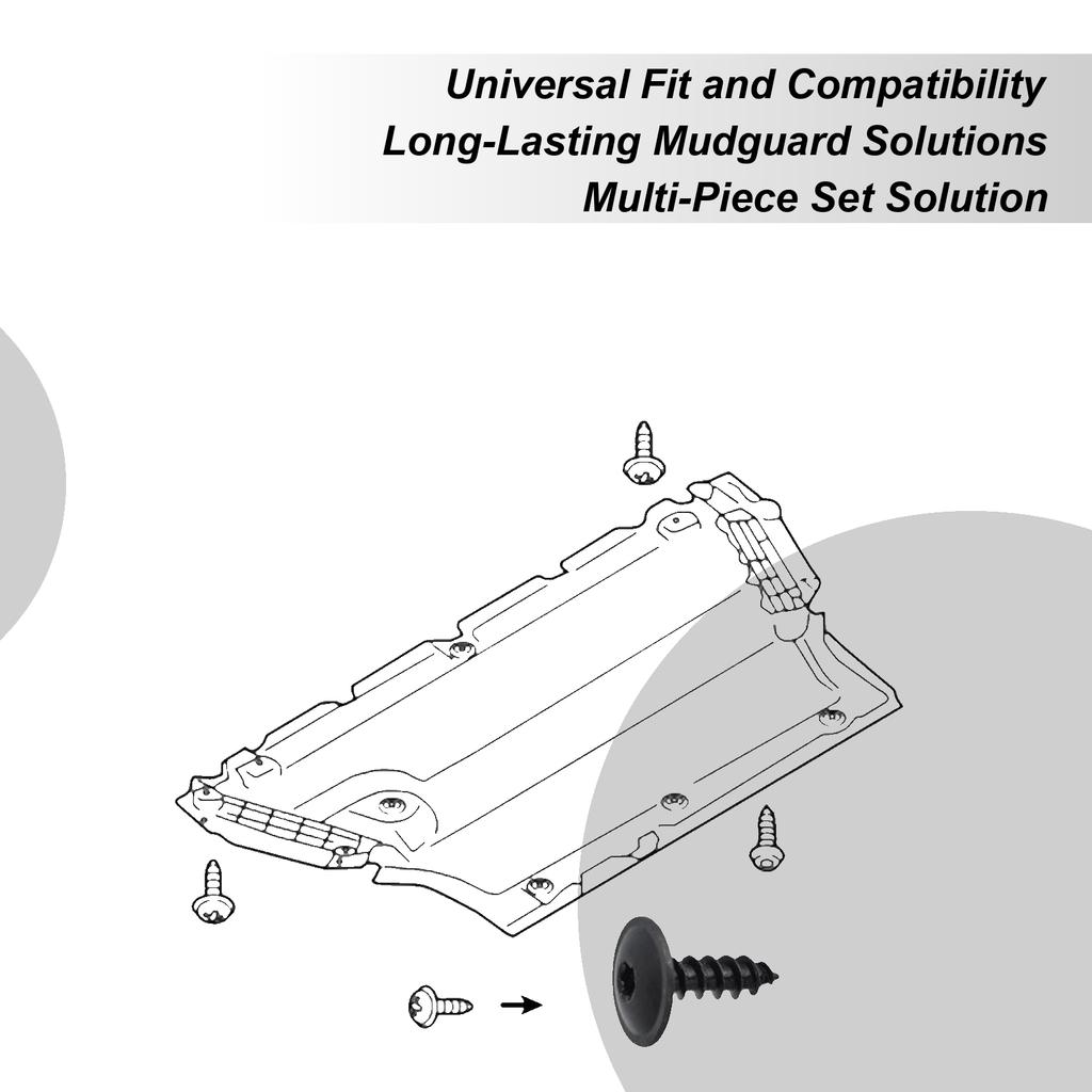 Car Bumper Clips Universal 10 Set/20 Set Auto Repair Hardware Splash Shield Screws For Garage Vehicle Inspector Mechanic Shop