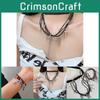 Dark Cross Punk Style Necklace Geometric Shape Tassel Choker For Travel Souvenir