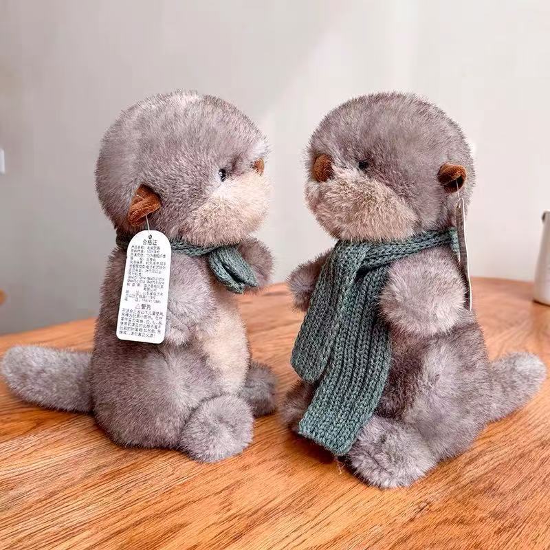 Cross-border ugly cute little sea otter plush toy cute doll otter doll catch machine doll sleeping birthday gift