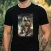 Men's T-Shirt Badger As Astronaut Motif Cotton Size XS To 5XL