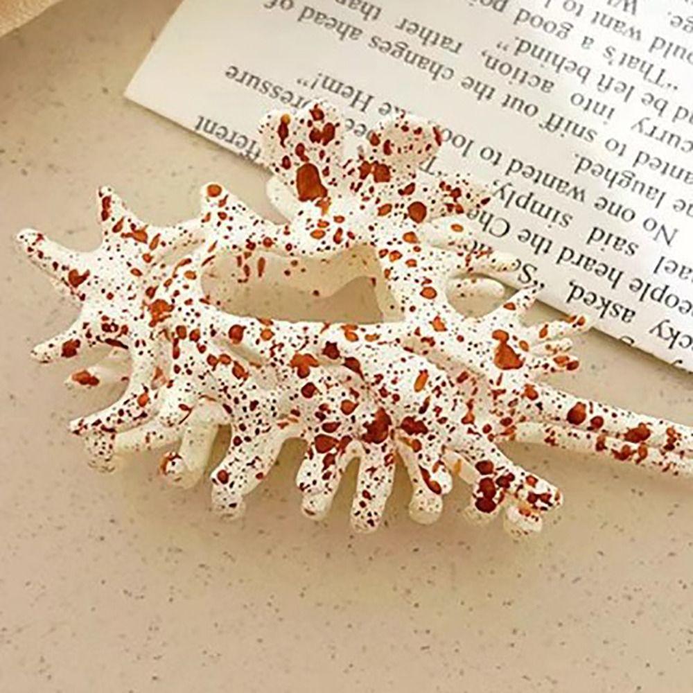 Irregular Spots Hair Claw Grasp Geometric Hair Gripper Individualistic Conch Hair Clip  Party