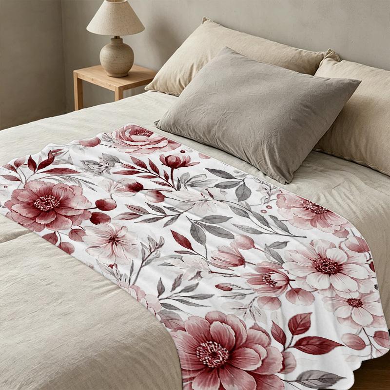 Soft Flannel Fleece Blanket Dense Plush, Skin-Friendly, Cozy Warm for Home, Halloween & Christmas, Stylish Comfort for Relaxing Days