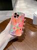Advanced Korean Oil Painting Soft TPU Phone Case for Apple for iPhone 15 14 13 12 16promax Twist Featuring Beautiful Flowers